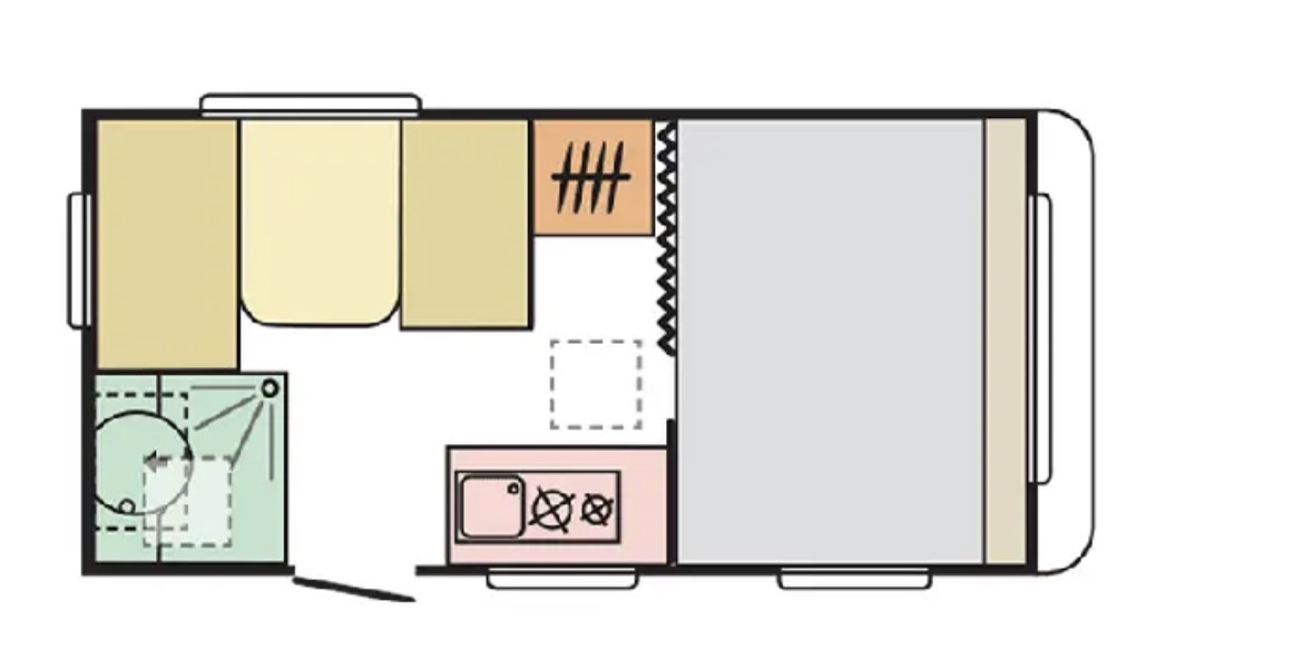 Planløsning Adria Aviva 400PS